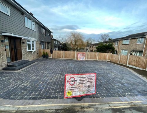 Charcoal Block Paved Driveway with Border in Braintree